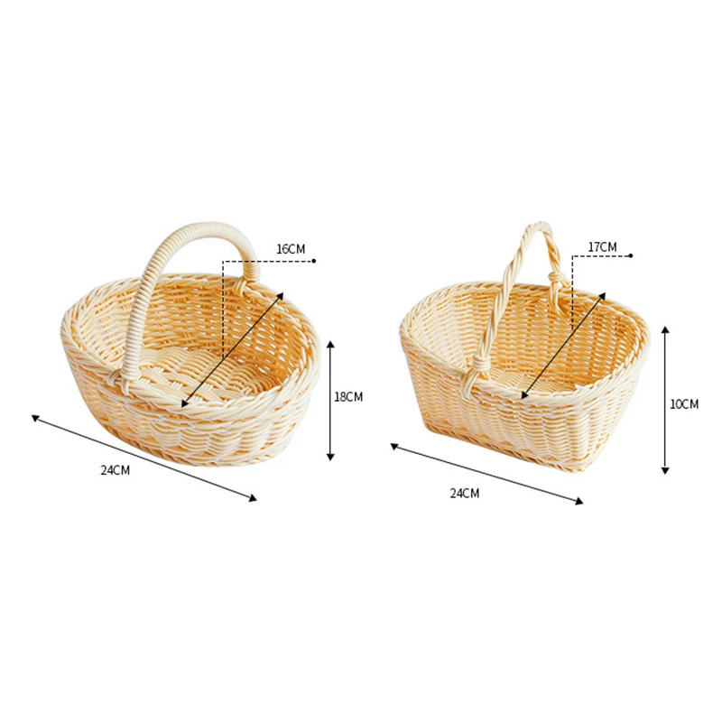 Плетеная корзина из искусственного ротанга портативная мини-корзина для