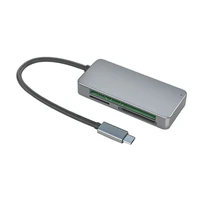 Алюминиевый кардридер 3 в 1, USB 3,0/Type-C к CF TF SD