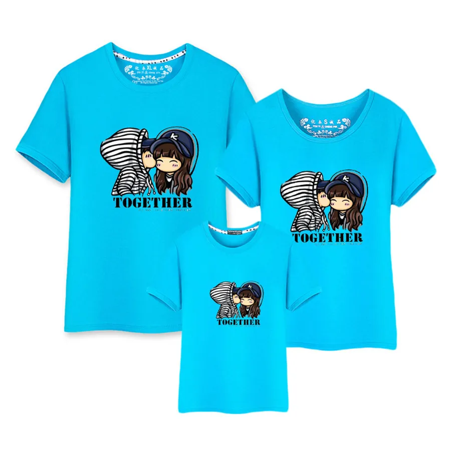 Футболка Парная женская/мужская с коротким рукавом комплект одежды для семьи