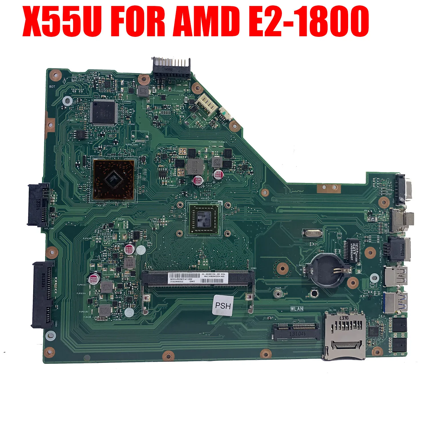 X55U материнская плата для ASUS 15 6 &quotX55A с E2-1800 cpu 60-N80MB1700 основная 100% хорошая работа |