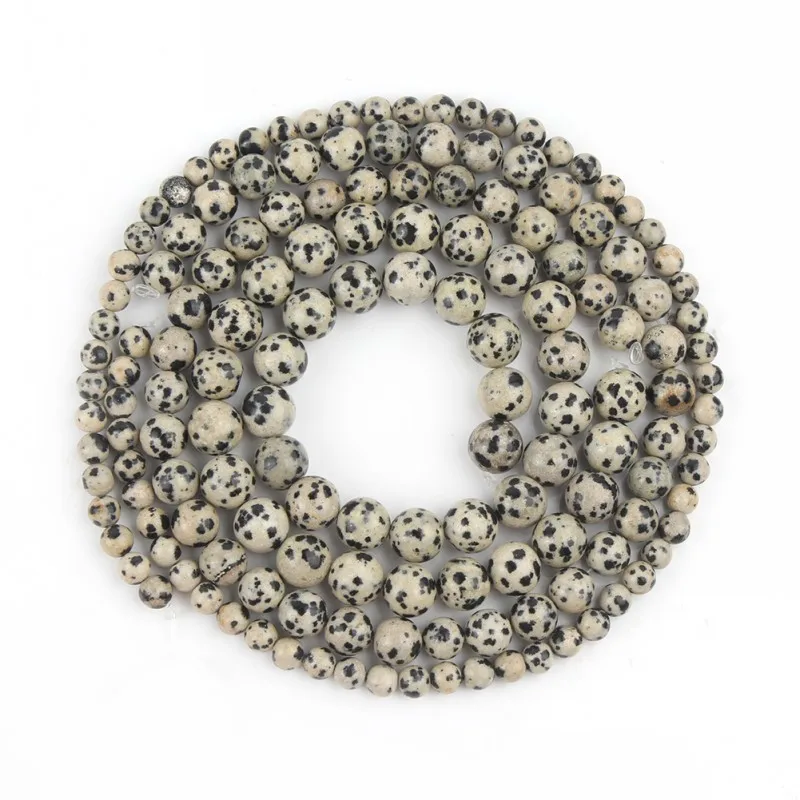 Натуральный камень желтый Spot Dalmation яшмы вокруг бисера для DIY ювелирных изделий