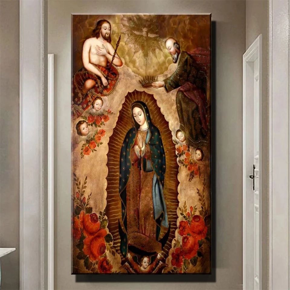 

5D Diy Diamond Painting Our Lady of Guadalupe Cross Stitch Full Diamond Embroidery Virgin Of Guadalupe Religious Art Home I278