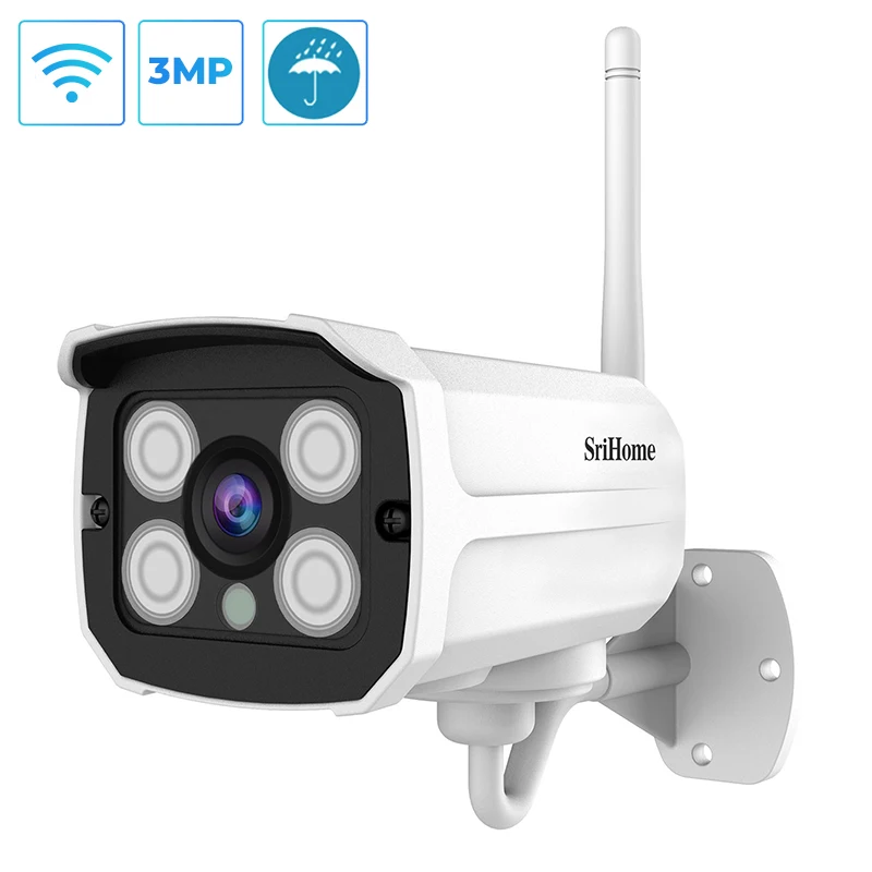 

Sricam SH024 3.0MP Wireless IP Camera Smart Outdoor Waterproof Surveillance Camera HD Bullet Wifi Camera Motion Detection Camera