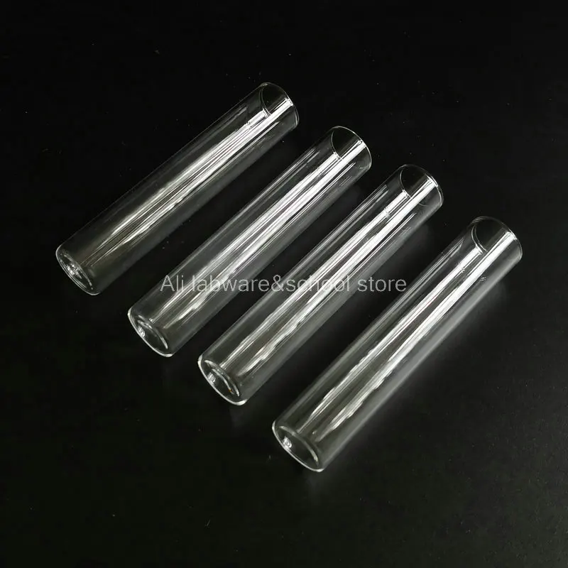 10 шт. лаборатория 20x100 мм прозрачное уплотнение стекло плоское дно пробирки для