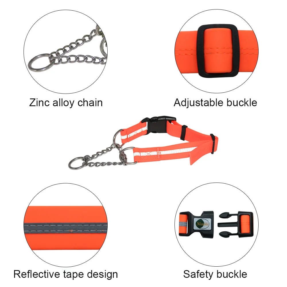 Pet dog collar Chain PVC reflective cushion anti-bite adjustable training for Big small dogs puppy pet products | Дом и сад