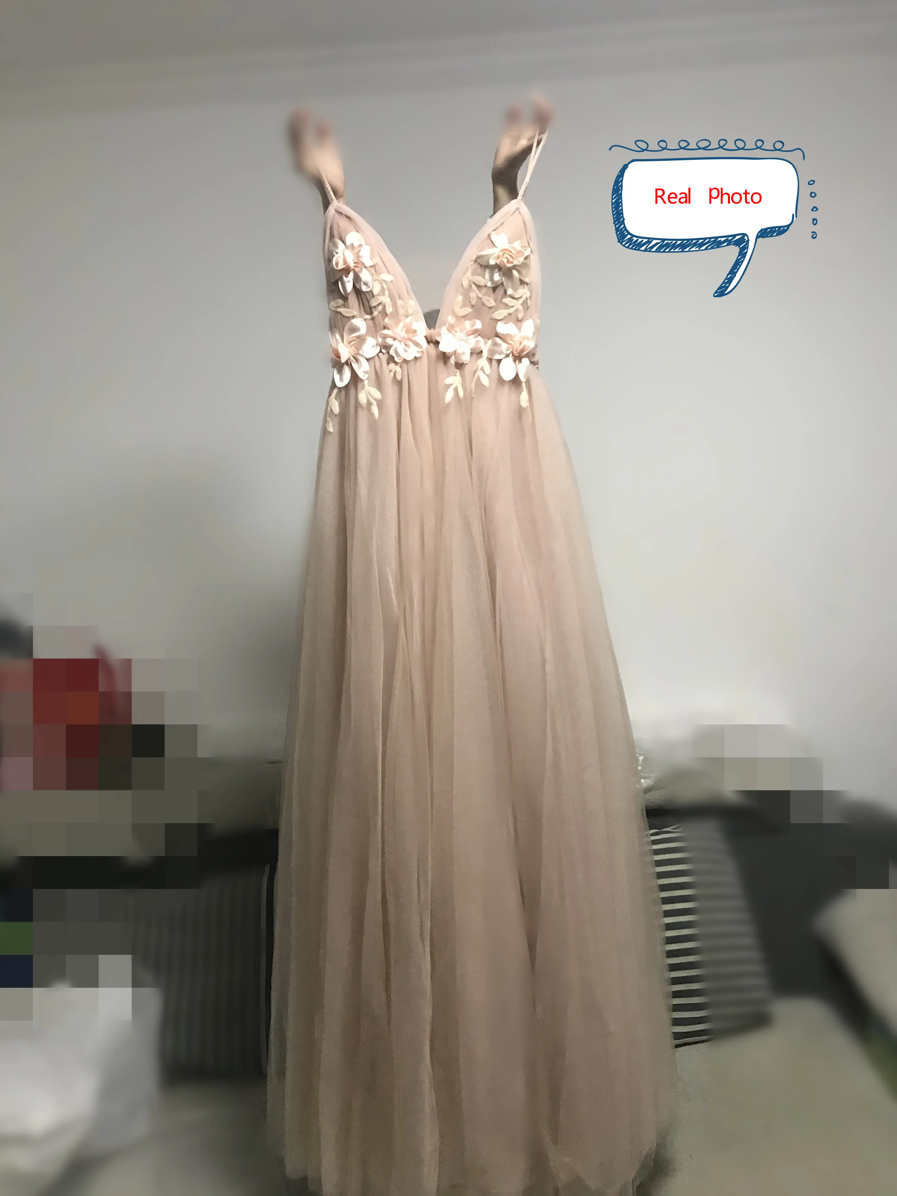 Женское прозрачное вечернее платье элегантное ТРАПЕЦИЕВИДНОЕ ПЛАТЬЕ С V