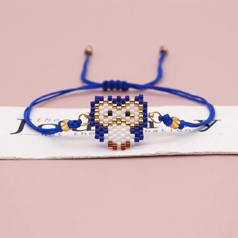

Children's Animal Small Bracelet Owl Hand Jewelry Miyuki Rice Bead Weaving Handmade Beaded Bracelet Female bracelets for women