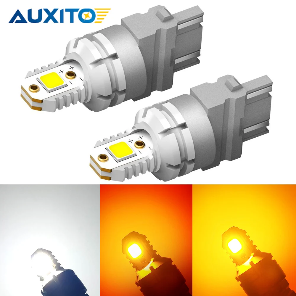 AUXITO 2x Белый P27W P27/7W Led Canbus T25 3157 3156 светодиодные лампы для DRL автомобиля заднего