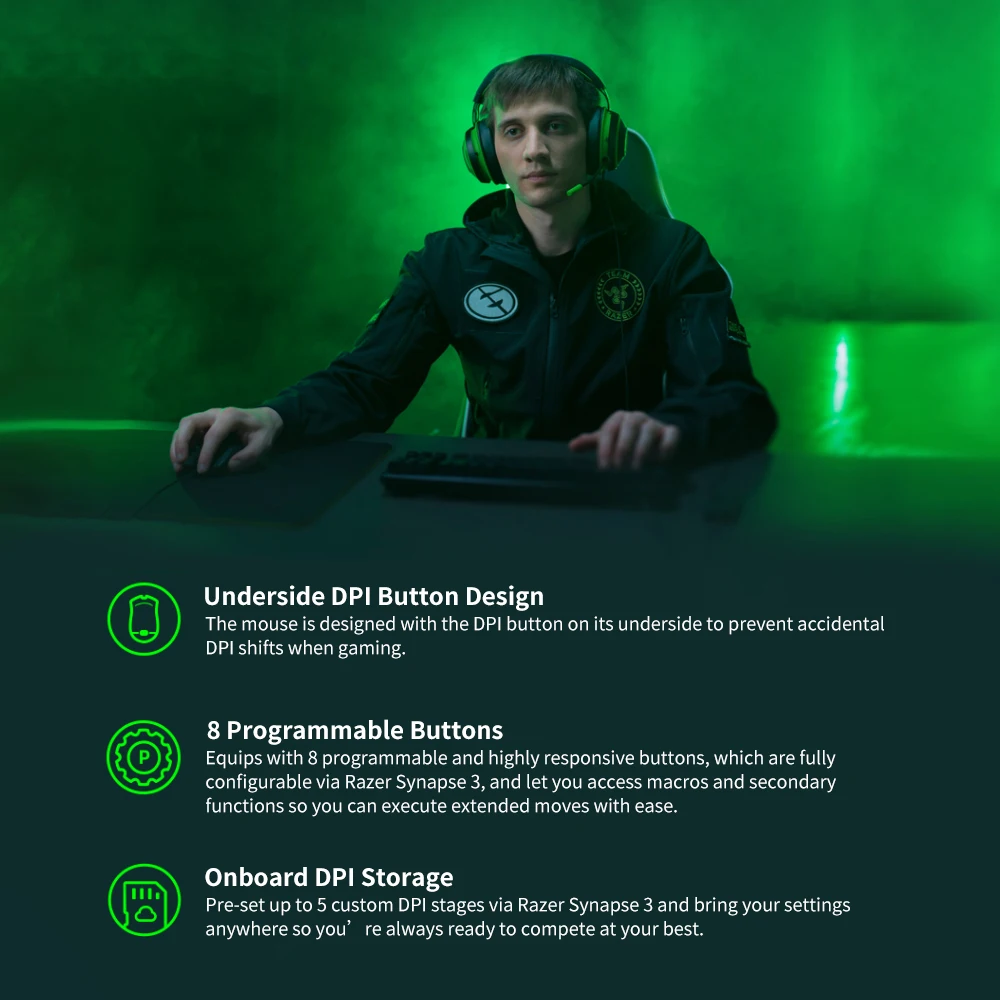 Razer Viper Проводная игровая мышь 16000 dpi RGB компьютерные мыши PAW3390 Оптический сенсор 60g Легкий кабель SpeedFlex dpi для ПК
