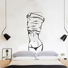 Сексуальная девушка Наклейка на стену Обнаженная виниловая наклейка украшение для комнаты для взрослых обои для ванной водостойкие обнаженные художественные росписи плакат для украшения спальни
