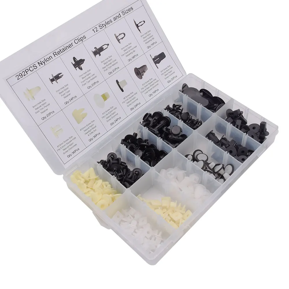 292 шт. Универсальный Автомобильный бампер смешанный нейлоновый заклепка