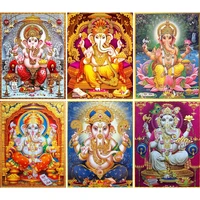 featured golden elephant god painting full diamond squareround religious 5d diamond painting mosaic wall art home decor gifts