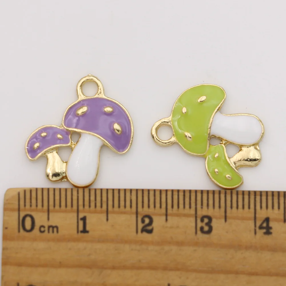 5 шт. подвеска в виде зеленых грибов для изготовления ювелирных изделий |