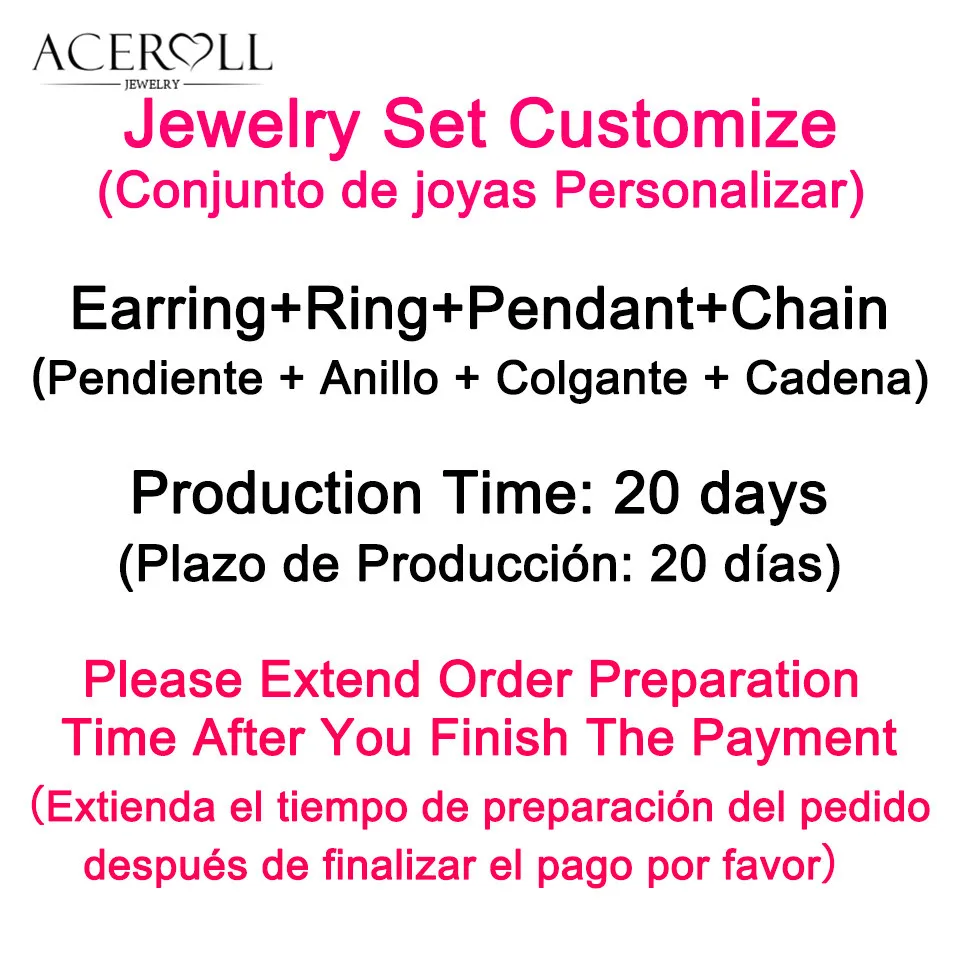 

Bear Heart Jewelry Set Customize Earring+Ring+Pendant+Chain