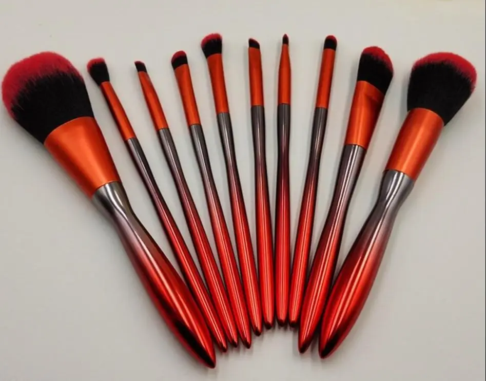 

10pcs Red Chili Makeup Brushes Set