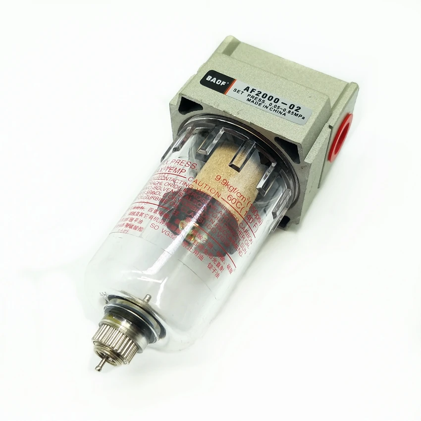 

AF2000-02 воздушный фильтр 1/4 '', Пневматический воздушный фильтр для воды с ручным сливом