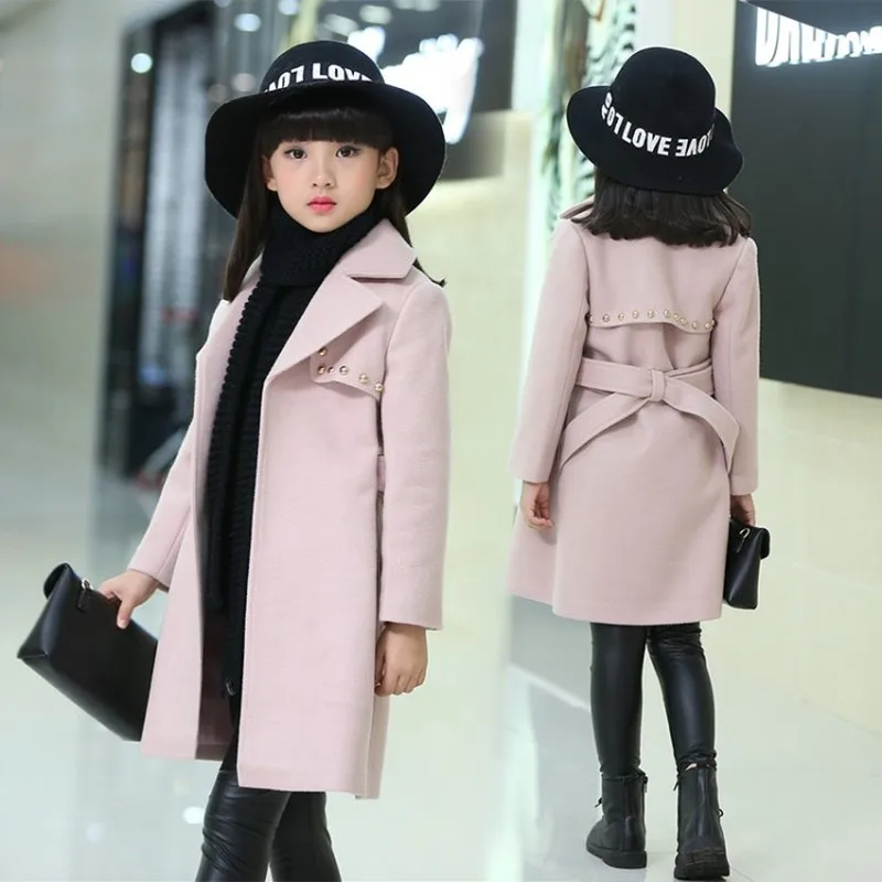 2021 розового и красного цвета с отложным воротником зимние куртки для девочек