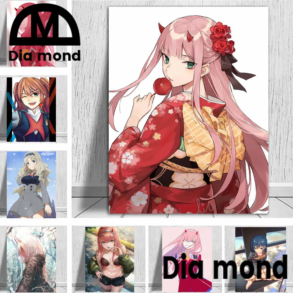 

Diamond Painting Anime Manga Darling In The Franxx Diamond Embroidery Wall Poster Scroll Cross Stitch Kits Home Decor Gift
