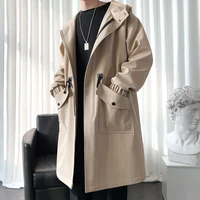 dimi male windbreaker outwear homme trench coat mens fashion overcoat casual slim fit solid long