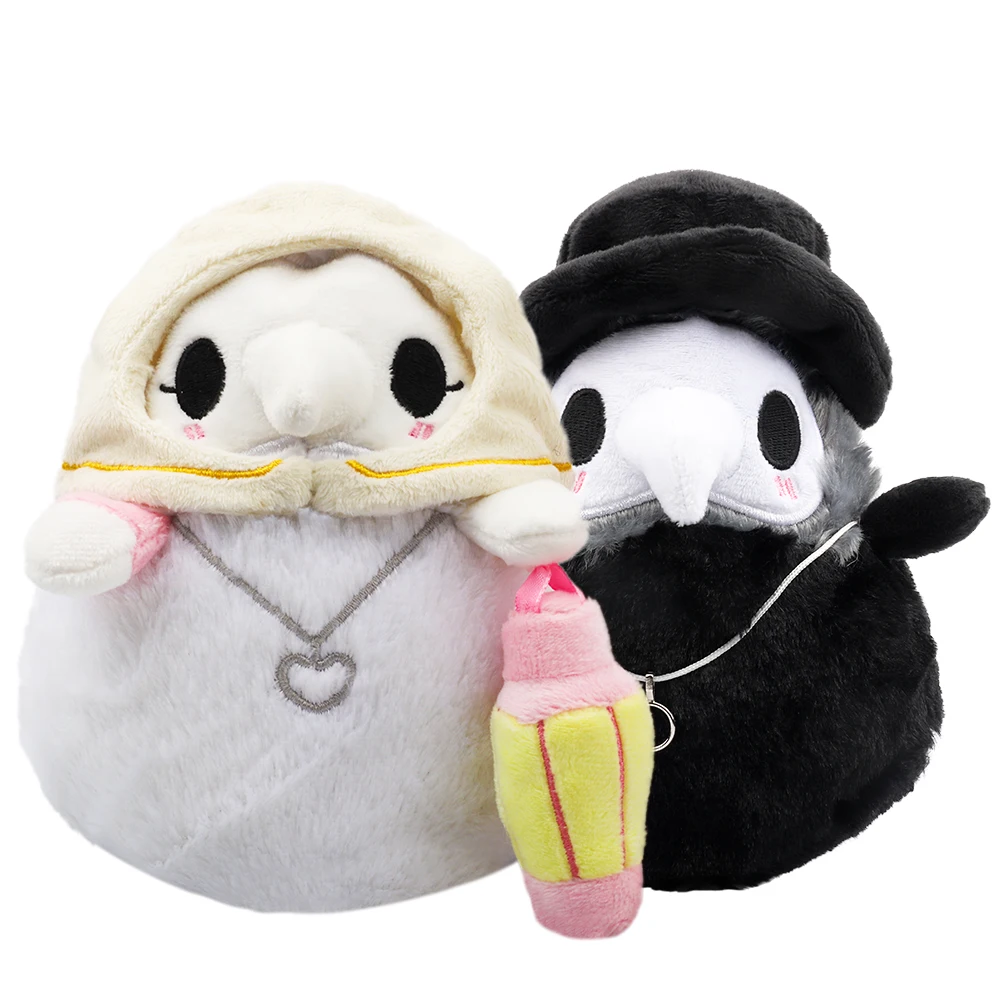 

Luminous 20cm cartoon animal Plague Doctor Beak stuffed Plush toy Halloween Beak Doctor Party prom Props Luminous plush toy gift