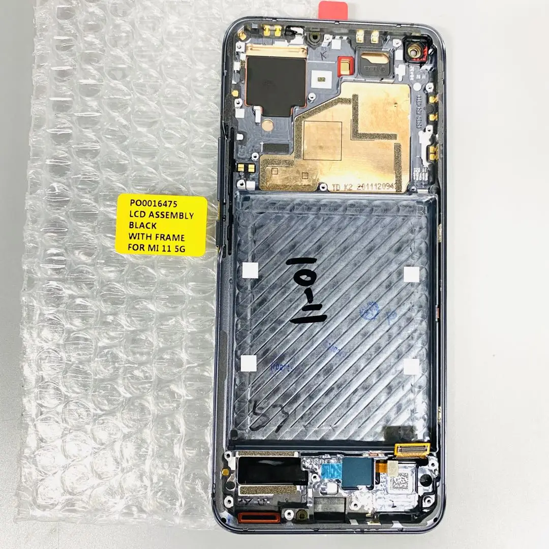 Repuesto para Xiaomi MI 11 5G M2011K2C M2011K2G, montaje de pantalla t&aacute;ctil LCD con marco AMOLED, piezas de reparaci&oacute;n originales-1