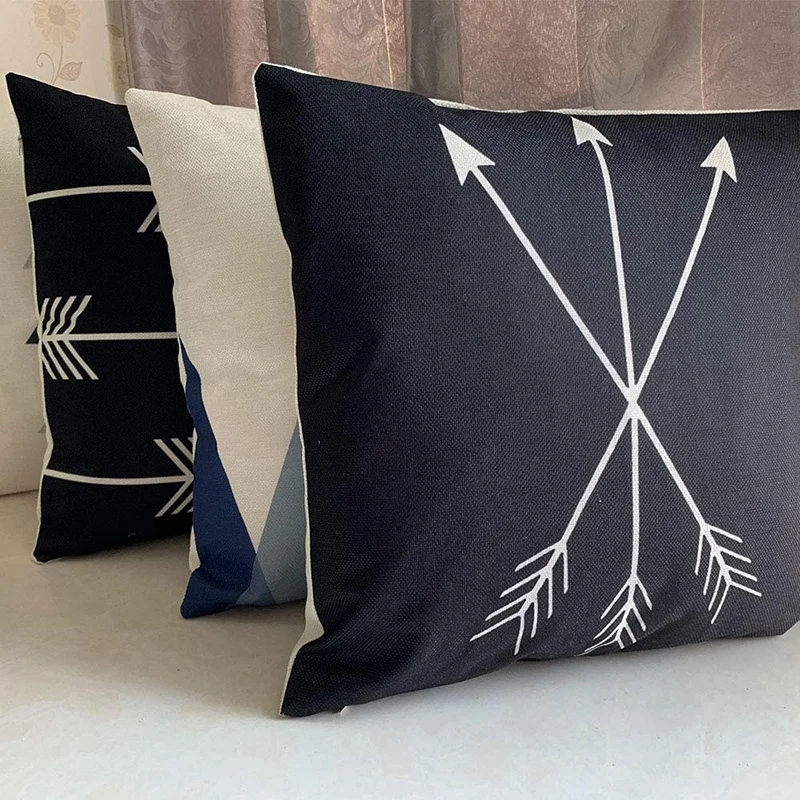 Хит продаж наволочки для подушек черно белые набор из 4 18X18 декоративные