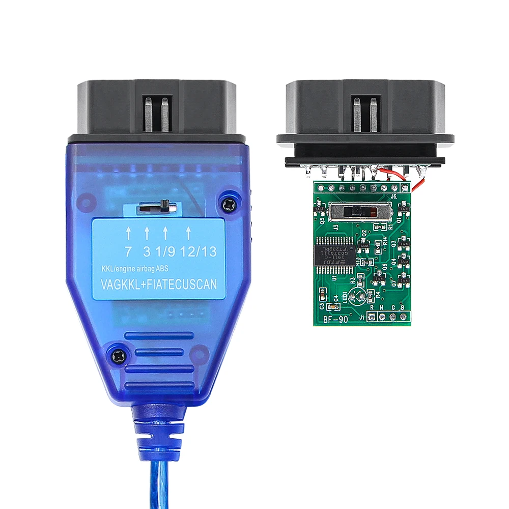 Автомобильный Диагностический Интерфейс VAG COM 409 KKL FIATECUSCAN FTDI OBD 2 OBD2 кабель VCDS для