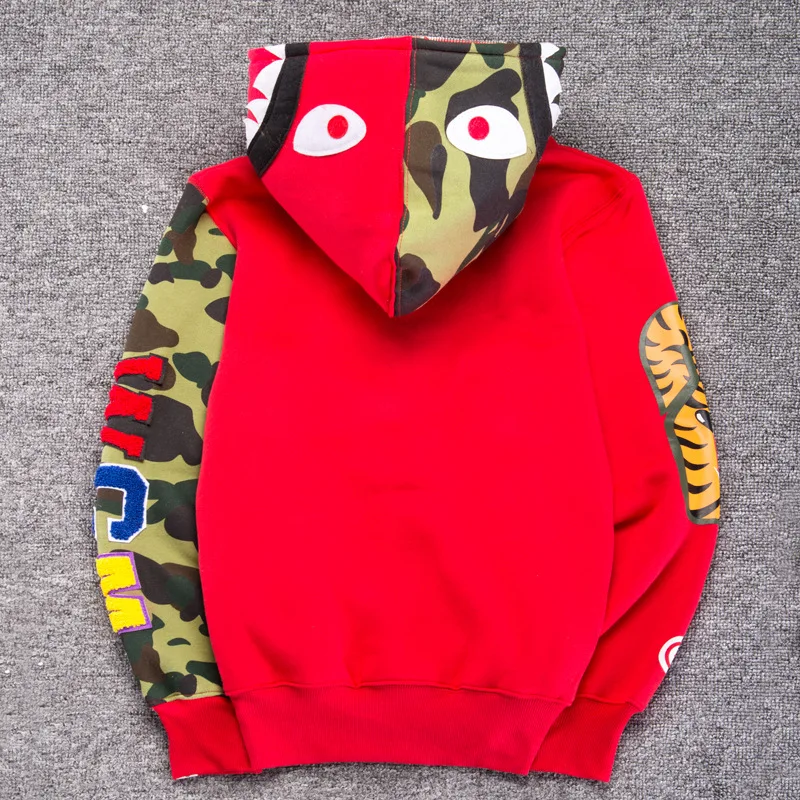 

Bappe Sweatshirt Printed Fleece Casual Long Sleeve Zip Coat Harajuku Hoodie Jacket Branded Men's Clothing