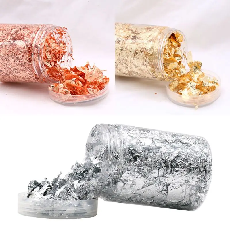 

3 Colors Metallic Foil Flakes Sequins Glitters for Resin Painting Arts Nail Art