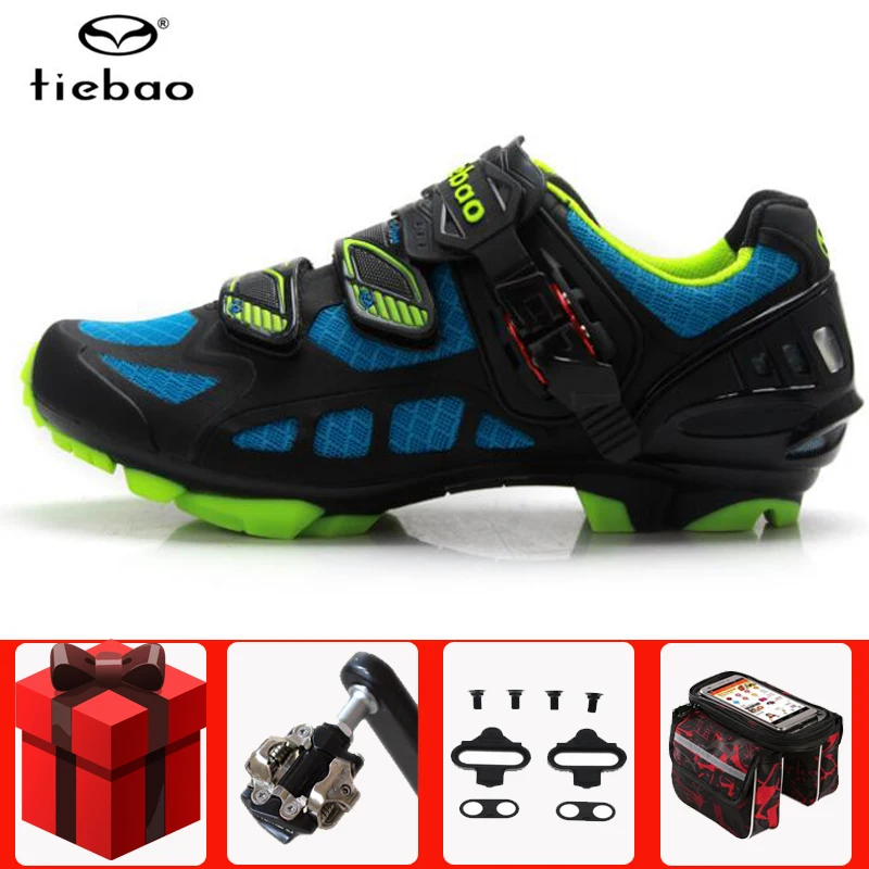 Tiebao велосипедная обувь мужская Spd педали Набор Профессиональный Sapatilha Ciclismo MTB велосипед самоблокирующаяся обувь дышащие велосипедные кроссовки