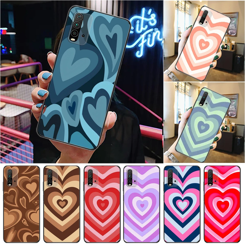 

Heart Swirl Pattern Phone Case For Xiaomi Redmi 9 9T 9A 9C 7 7A 8A Note 9S 9 8 8T Pro MAX Pro Soft TPU Back Cover Carcasa Cases