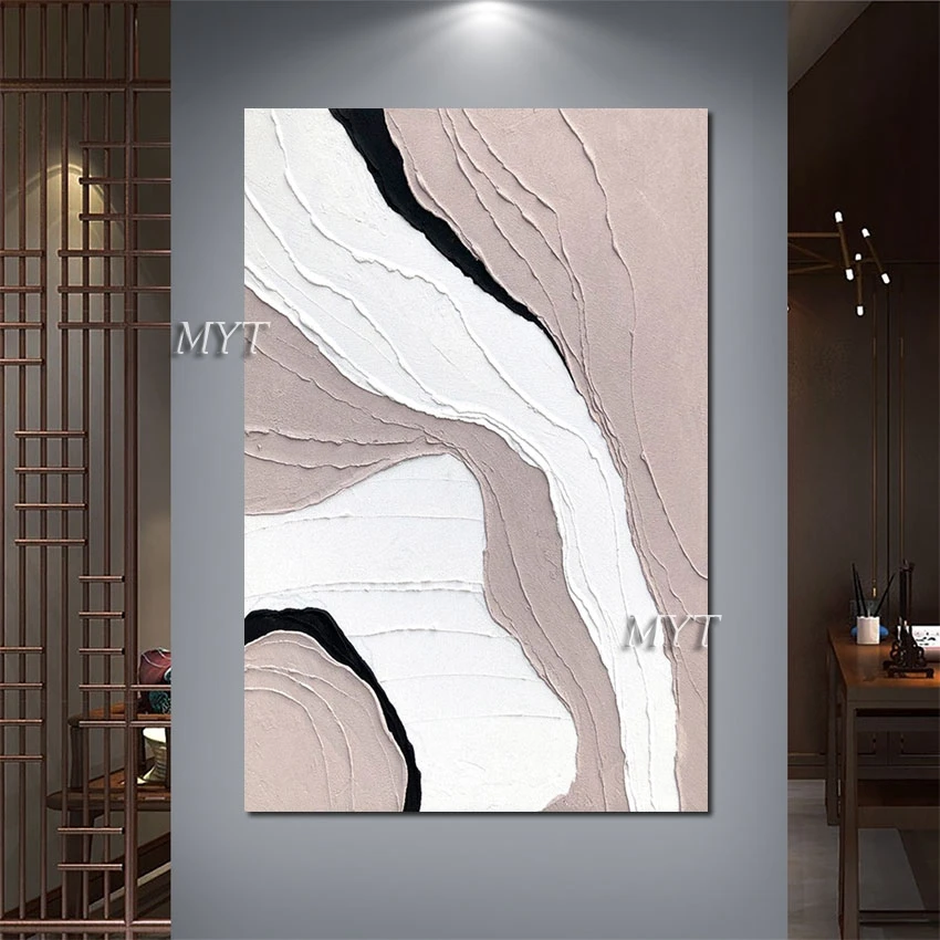 Новейший нож ручной работы текстурированная Толстая картина маслом на стену