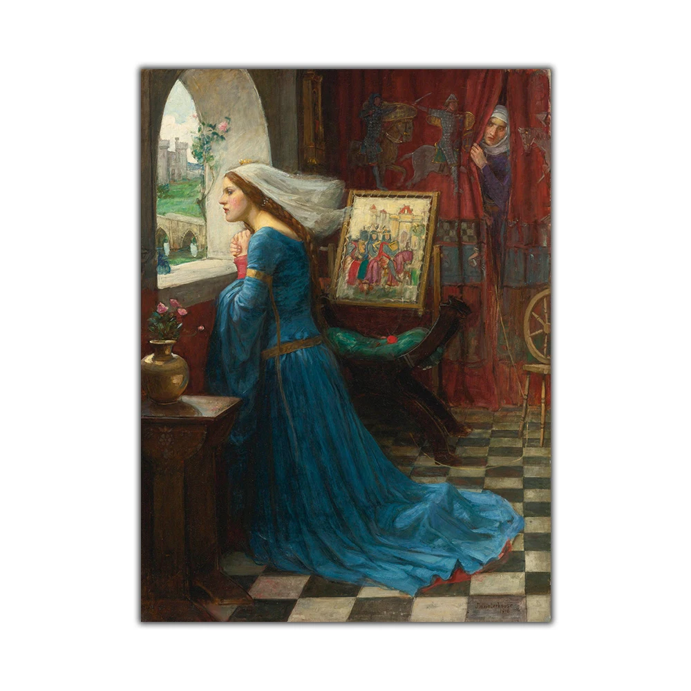 

Holover Canvas Oil Painting Aesthetic Home Decoration William Waterhouse"Fair Rosamund"Romanticism Mythology Artwork Poster