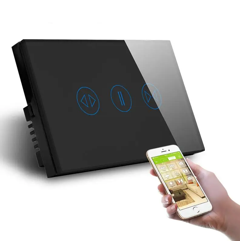 ASEER AU/US Smart WIFI двойной занавес переключатель для затвора сенсорная стеклянная