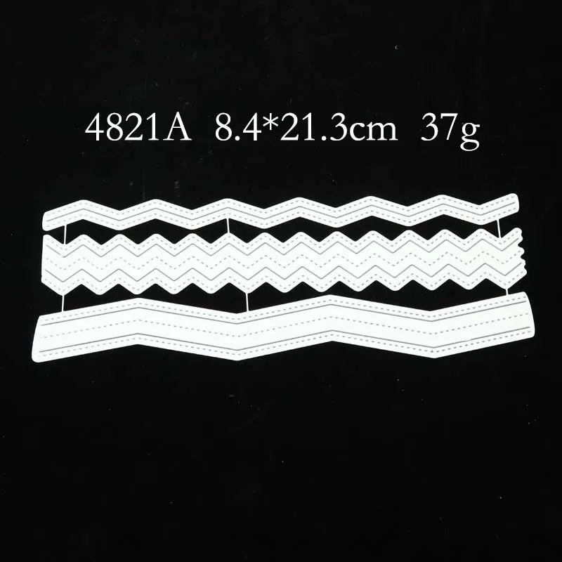

JC Polyline Wave Broken Line Metal Cutting Dies Scrapbooking Craft Mold Stencil Handmade Tools Paper Make Template Decoration