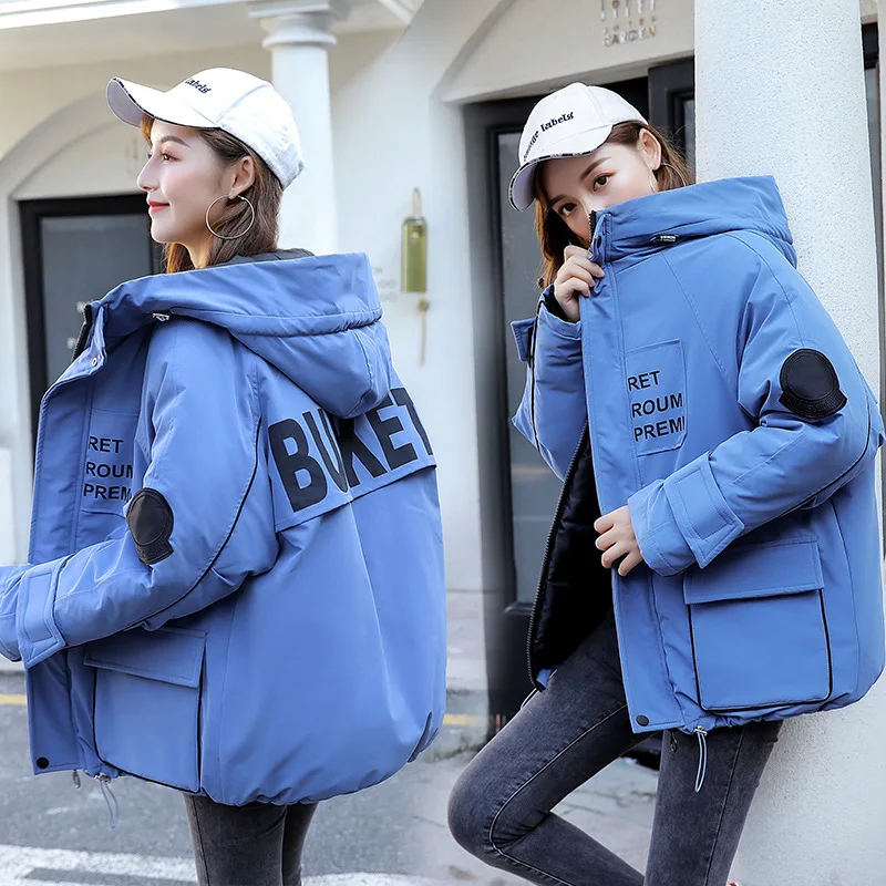 Abrigos Mujer Invierno 2019 короткая зимняя куртка женская меховая хлопковая стеганая Женская парка зимнее пальто для