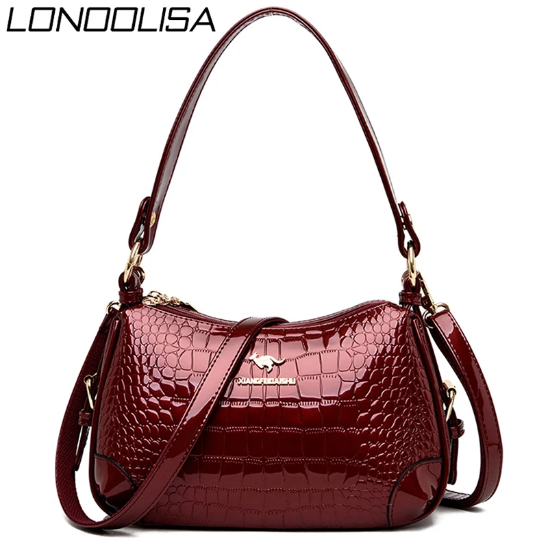 Роскошные женские сумки из лакированной кожи 2 слоя дизайнерские маленькие