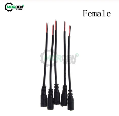 5pcs 5-12V DC Power Connector Adapter Cable Male Female 5.5X2.1mm 5.5X2.1 Mini Charging Line For Led Strip Light 3528 5050 | Обустройство