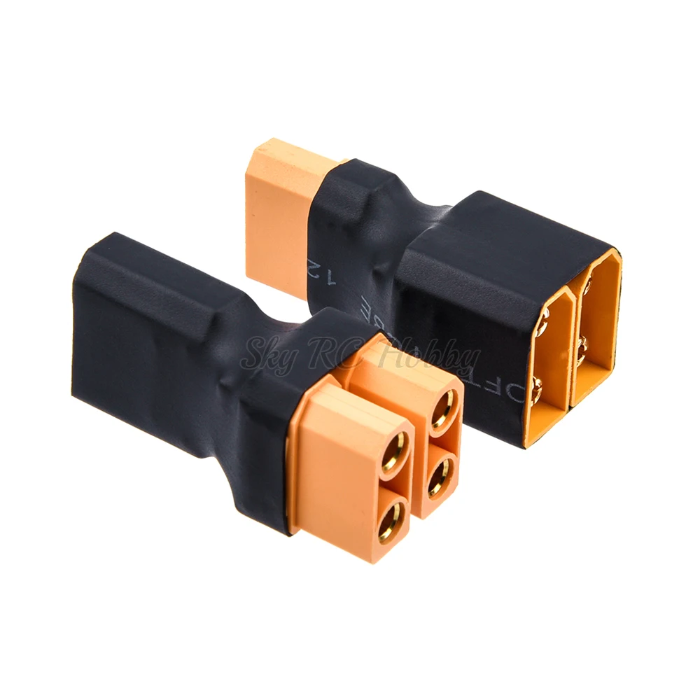 NEW XT90 2 Male to 1 Female / 1-Male to 2-Female Connector Parallel Adapter for Car Plane Heli Lipo Battery