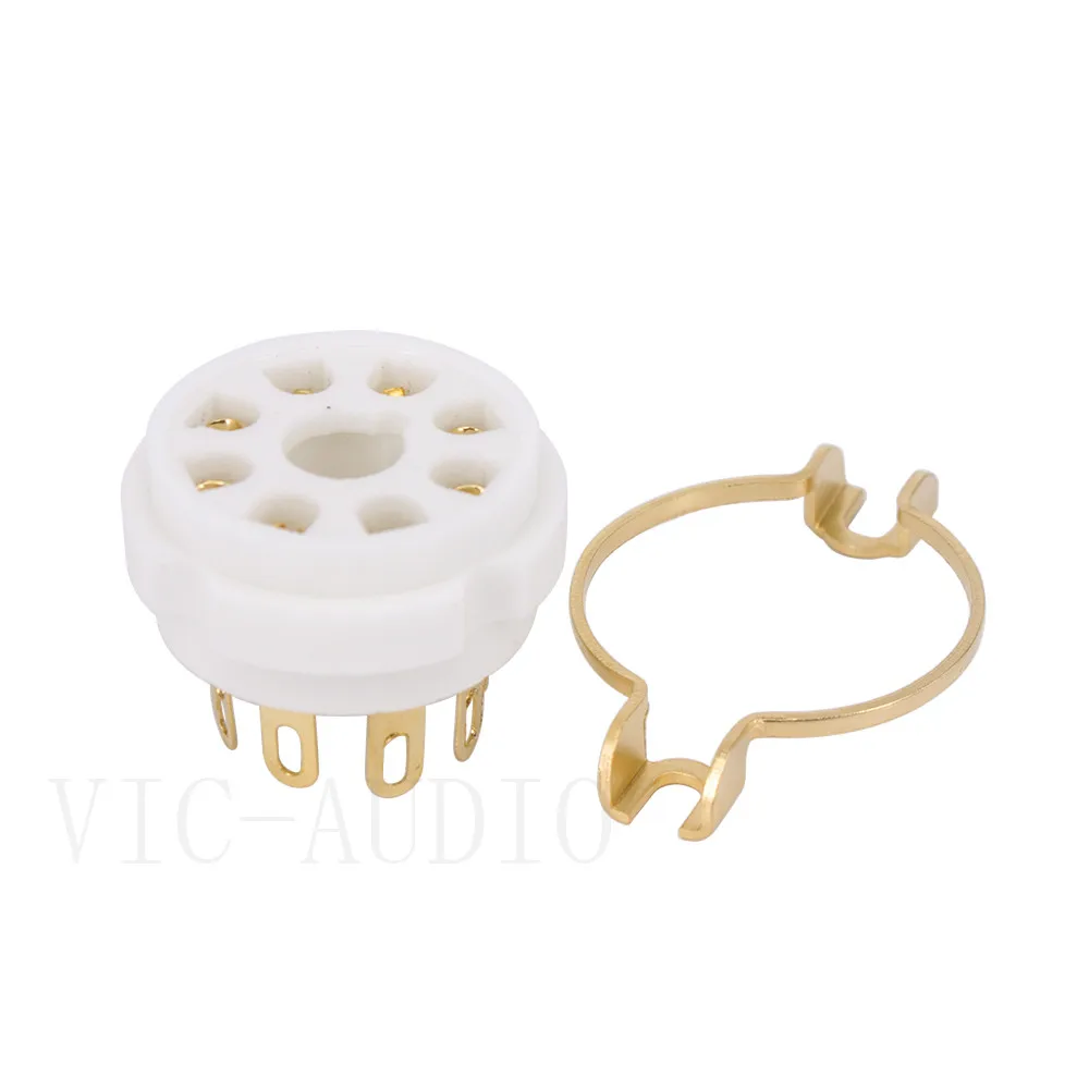 10PCS K8A 8pins Tube Socket GZC8-Y-1 For 5AR4 5U4G 7199 6V6 KT66 KT88 6SL7 6SN7 Vacuum Amplifer Audio HIFI DIY | Электроника