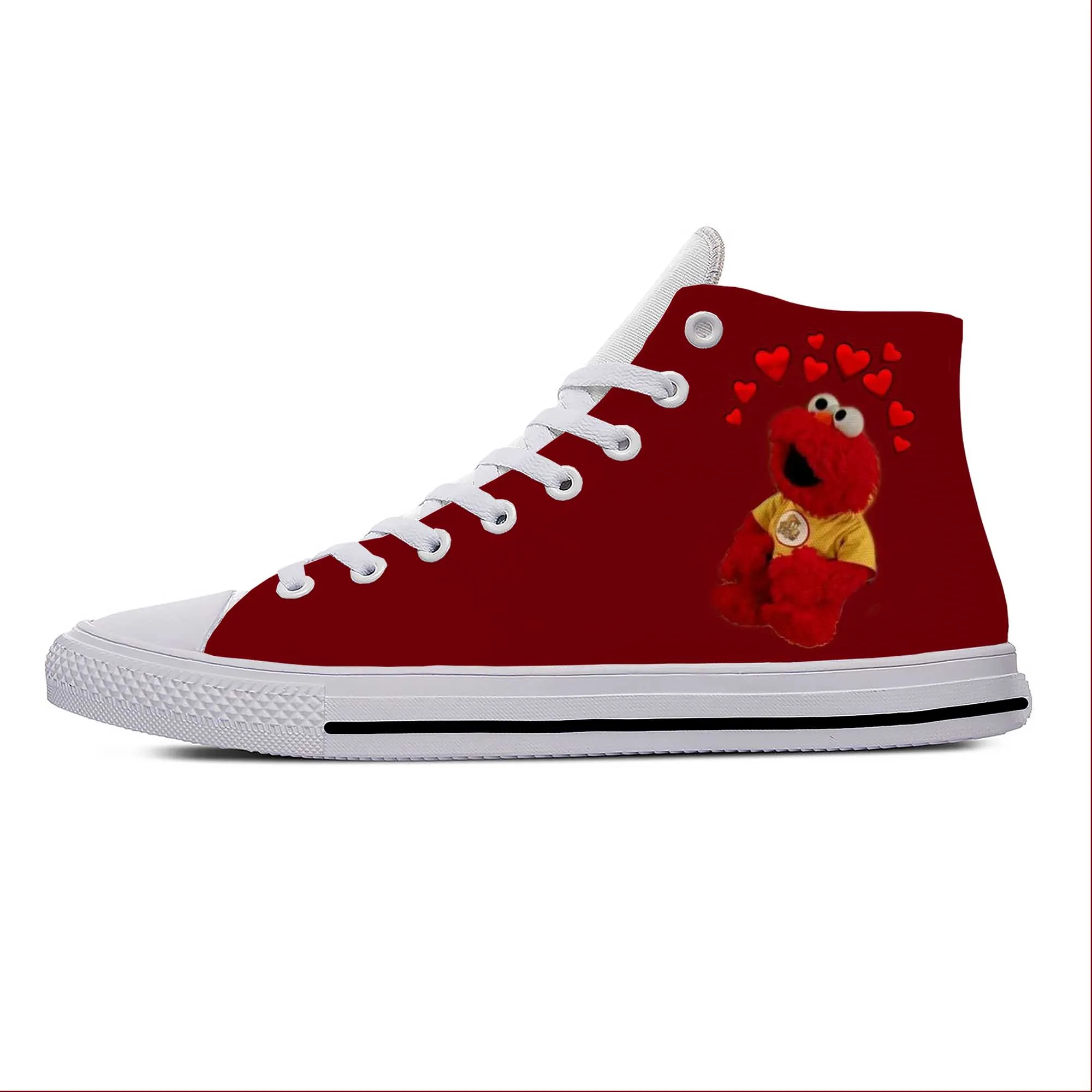 

Аниме мультфильм манга Elmo Смешные модные популярные повседневные тканевые туфли высокие Легкие дышащие кроссовки с 3D принтом для мужчин и ...
