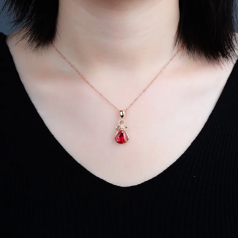 Женское ожерелье из драгоценных камней цвета розового золота 14 к | Украшения и