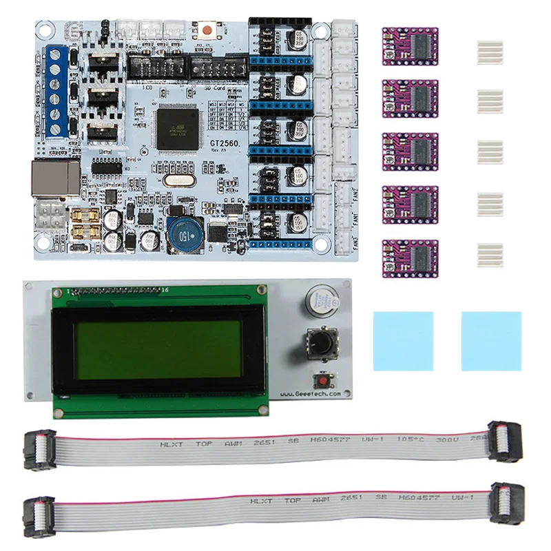 

Комплект материнской платы для 3D-принтера GT2560, плата контроллера DRV8825, драйвер LCD 2004 GK99