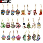 HOMFUN 5D алмазная живопись брелок особая Стразы Вышивка кулон DIY наборы рукоделия вышивка крестом брелок аксессуары