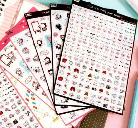 10 упаковок/партия с милым рисунком котенка жизненные серии Многофункциональный