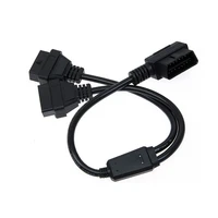 50cm obdii obd2 16 pin right angle male to female y splitter extension cable car diagnostic extender cord adapter cable