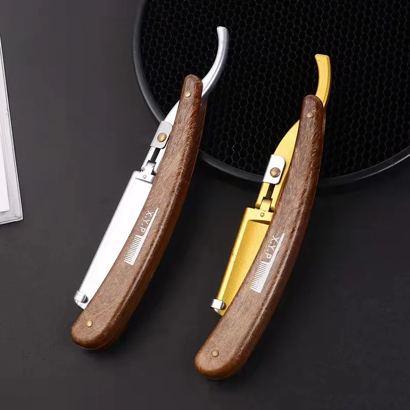 

10 Blades+ Professional Classic Straight Edge Barber Razor - Salon Quality Cut Throat Shavette Shave