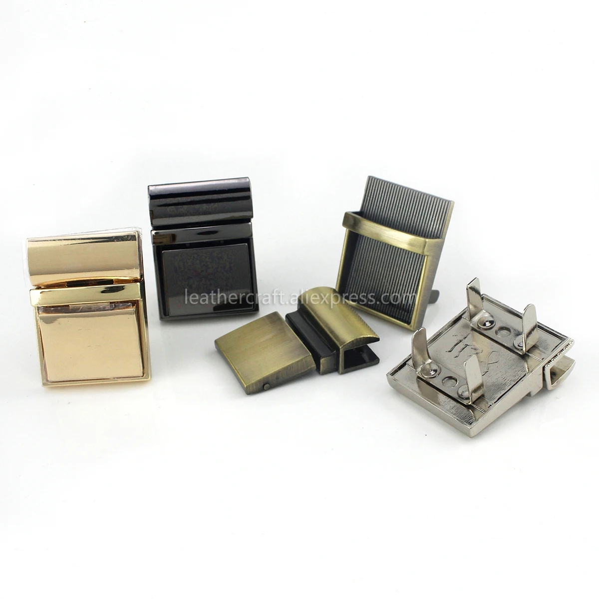 Металлическая квадратная застежка с застежкой для кожаного ремесла 1 шт. женская