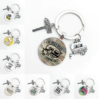 btwgl new cute camper wagon keychain i love camping keychain trailer signpost keychain vacation travel memorial gift
