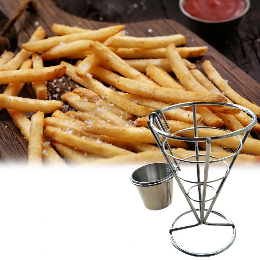 

50% Dropshipping!!1 Set French fries rack space-saving anti-rust stainless steel large-capacity rack household kitchen tools